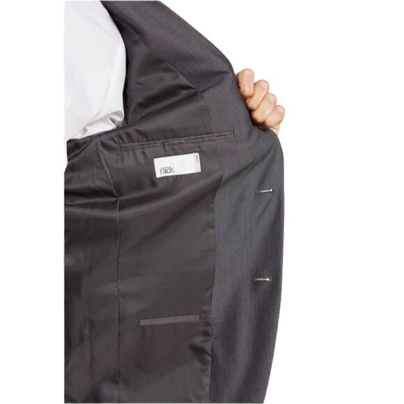 Nordstrom Rack 38 S NEW Notch Collar Men's Suit Separate Sportcoat Gray - Picture 3 of 7